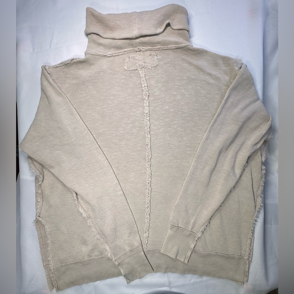 We The Free Women's Taupe Cowl Neck Sweater - Picture 7 of 9